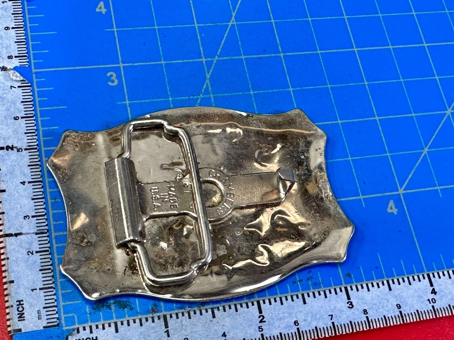 Vintage Chambers Vintage Cowboy Saddle Bronc western two tone belt buckle