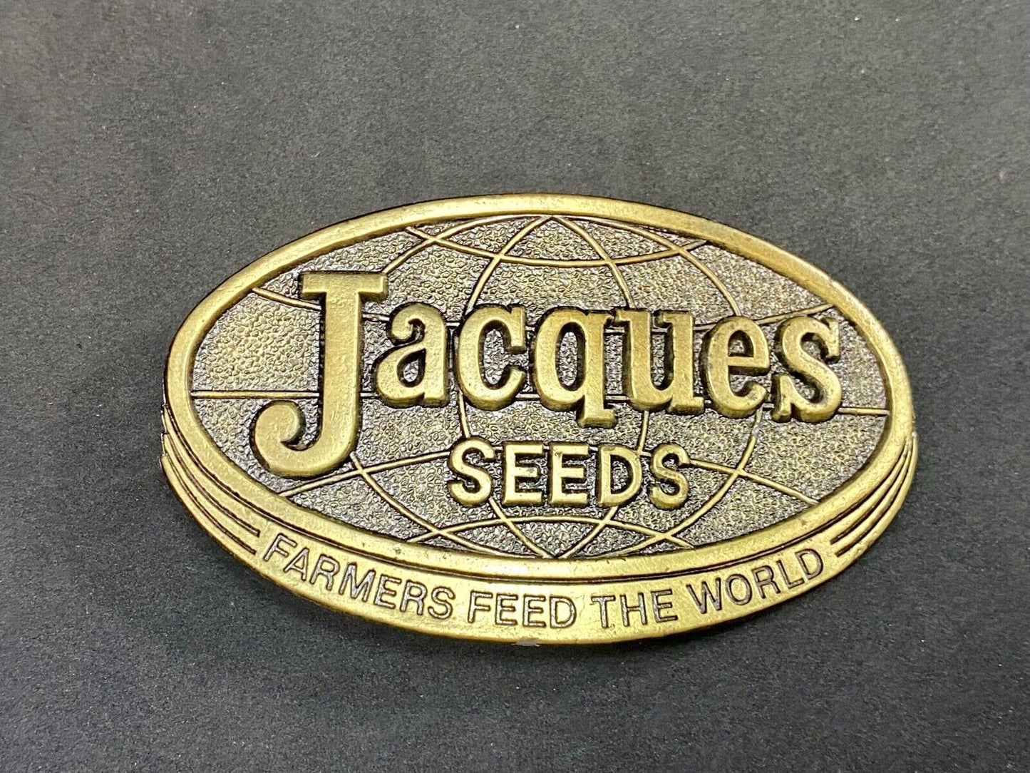 1977 Jacques Seed Farming Agriculture Corn Technology Belt Buckle By Lewis