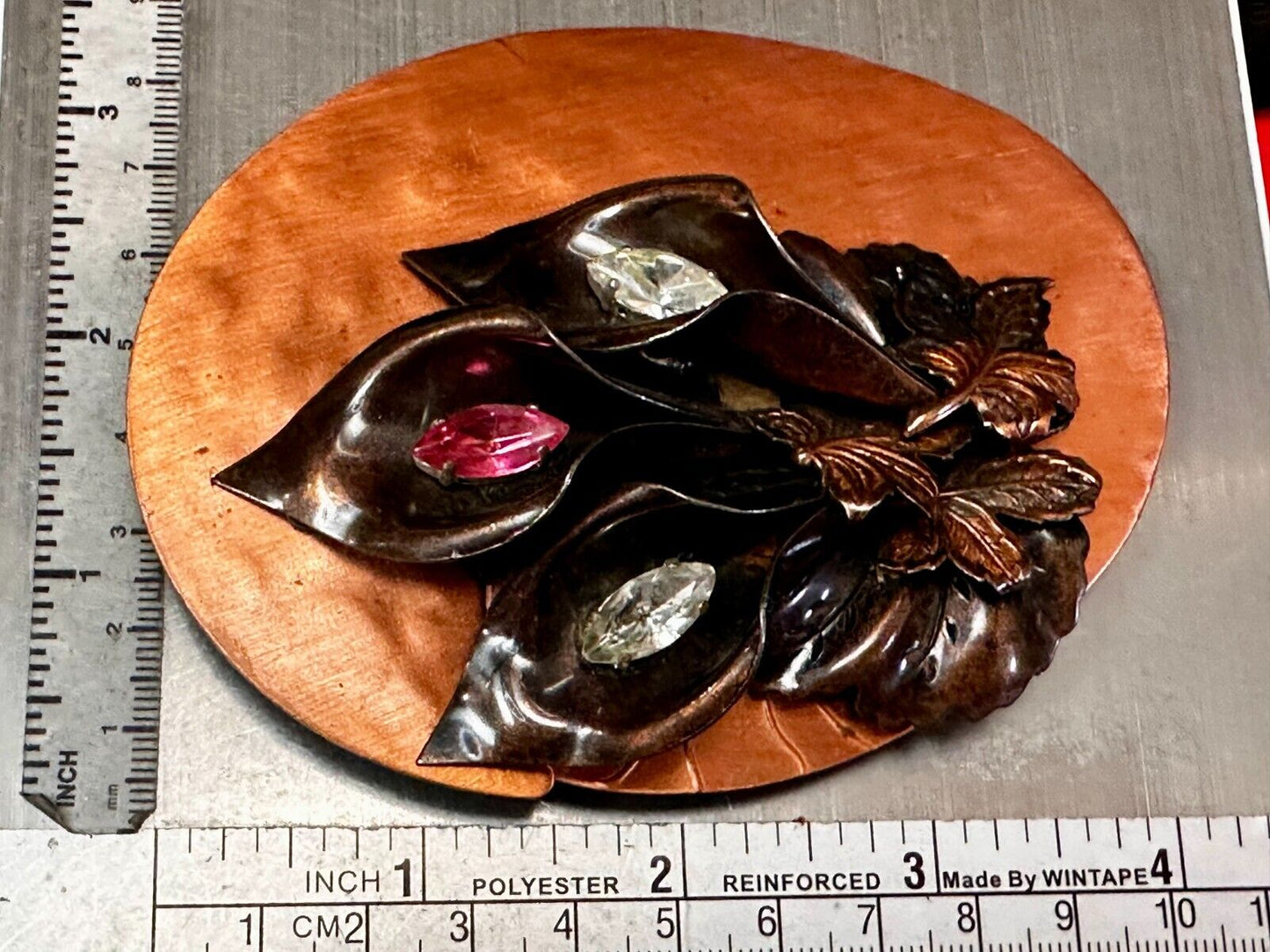 Beautiful Artisan Lilly Flower Sash Multiple Rhinestone Accented Belt Buckle