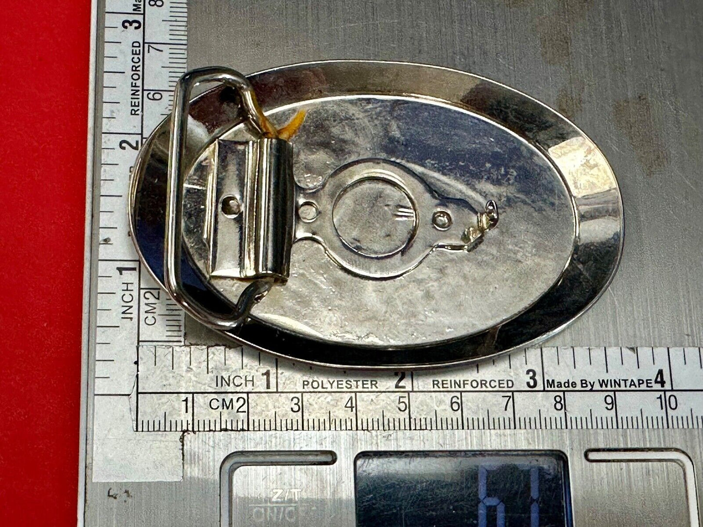 Vintage Engraved vintage western flower swirl design oval belt buckle