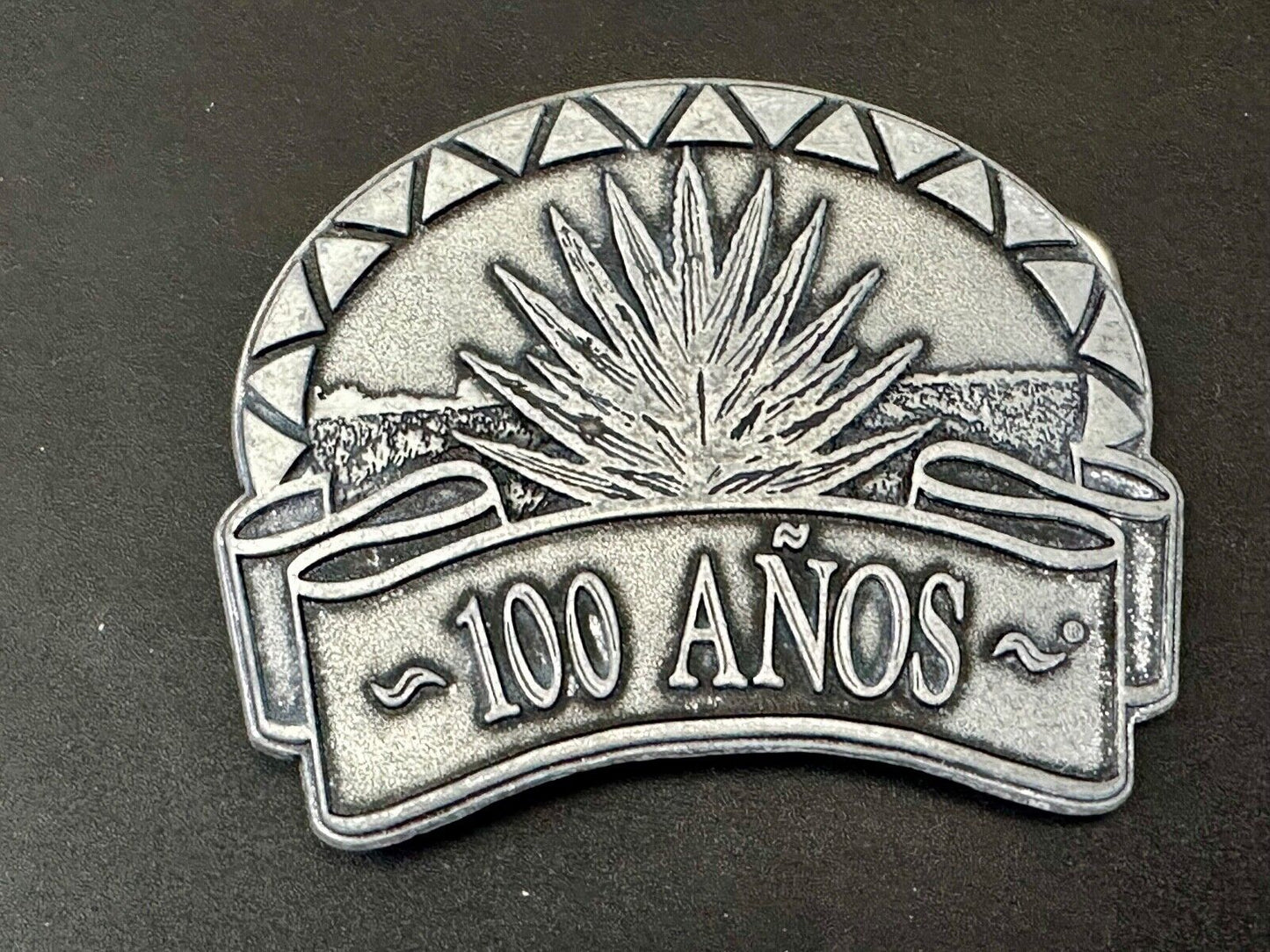 Tequila 100 Anos Tequila Collectors large Metal Belt Buckle
