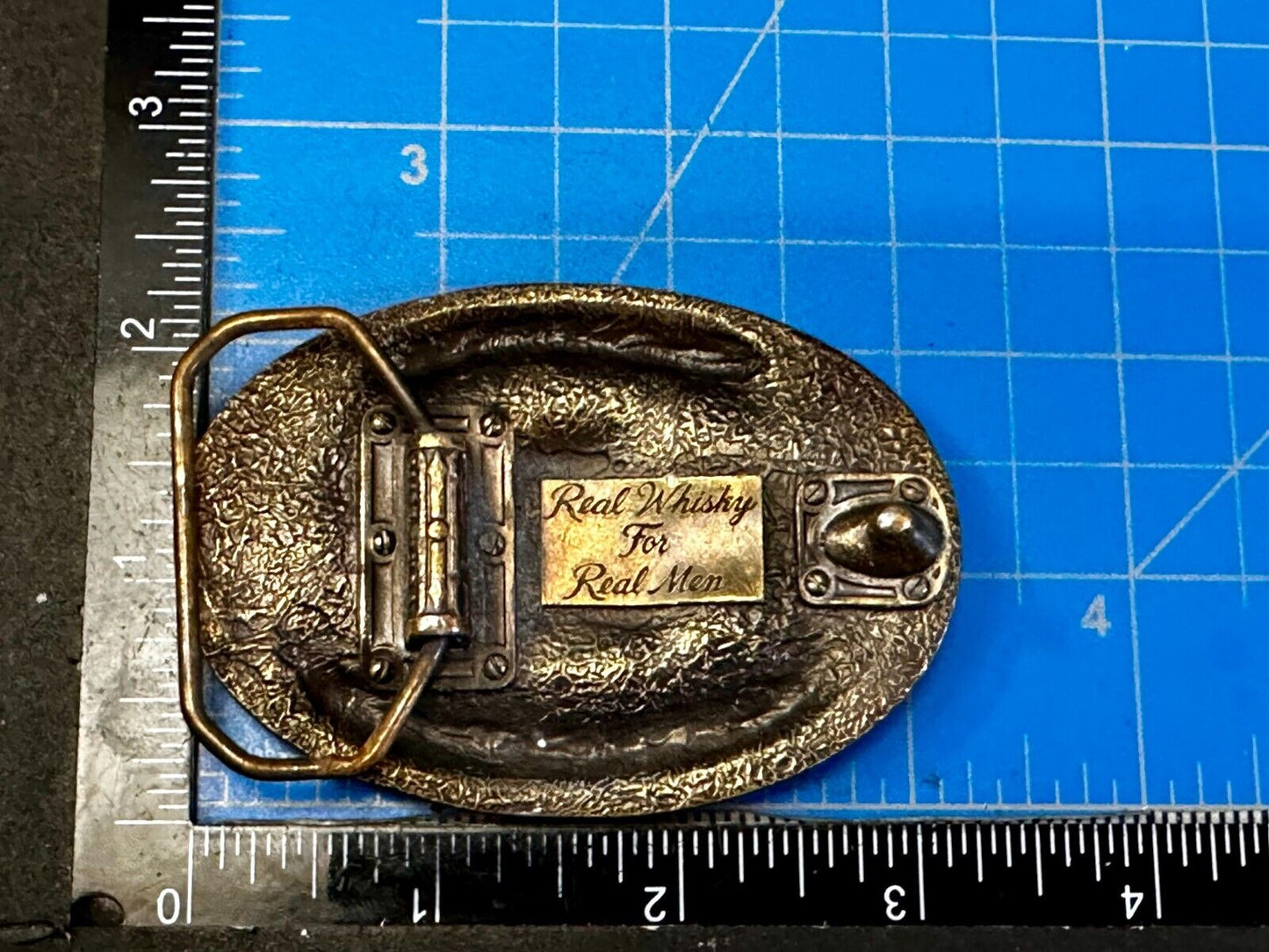 The Spirit of Tennessee Lord Calvert Real Canadian Whisky Promo Belt Buckle