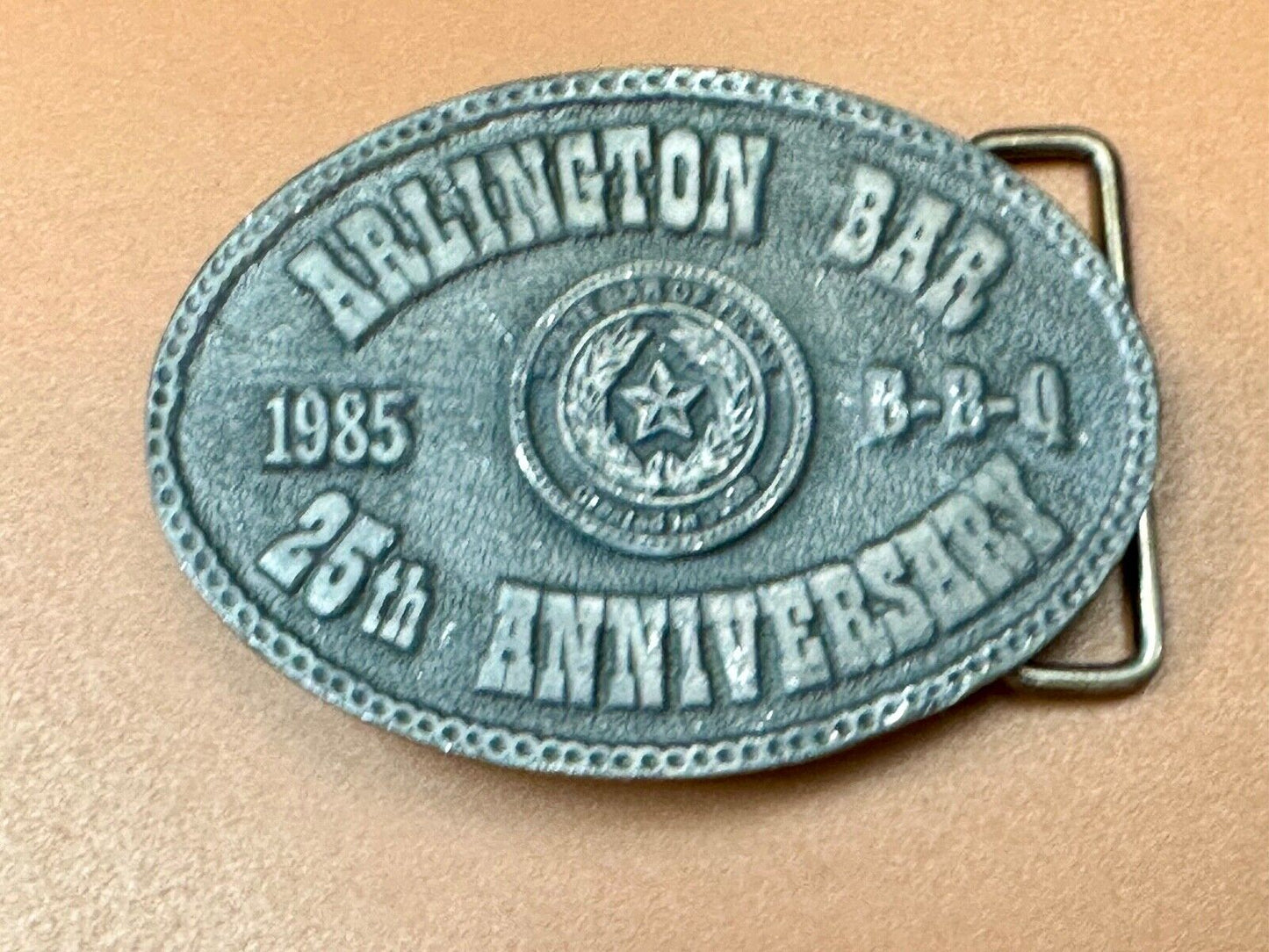 Texas Lawyer State Bar Assn. - Arlington Bar 25th Anniversary BBQ belt buckle
