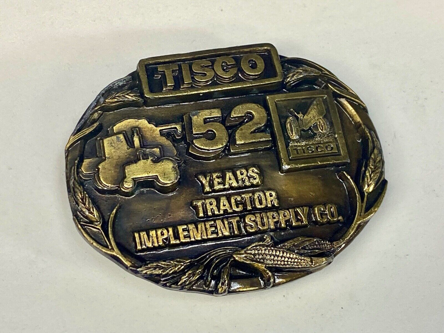 Tisco Tractor Implement Supply Agriculture Farm 52 Year Celebration Belt Buckle