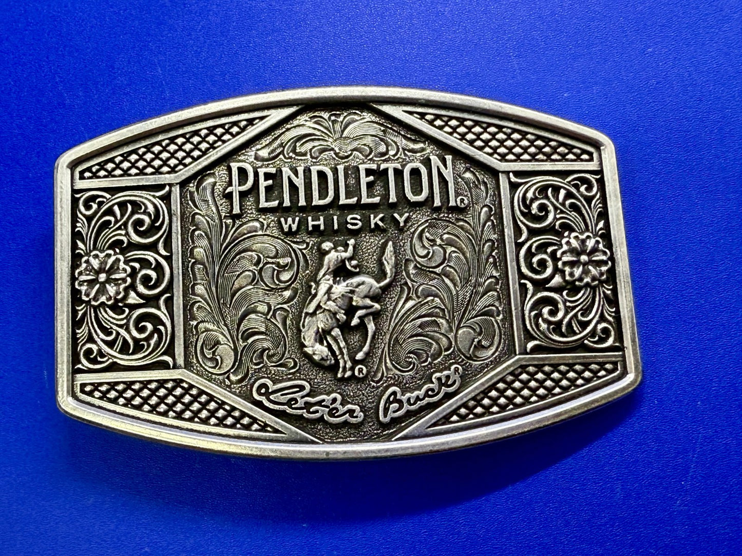 2022 Pendleton Whiskey Let'er Buck Rodeo Cowboy Montana Silversmiths Belt Buckle