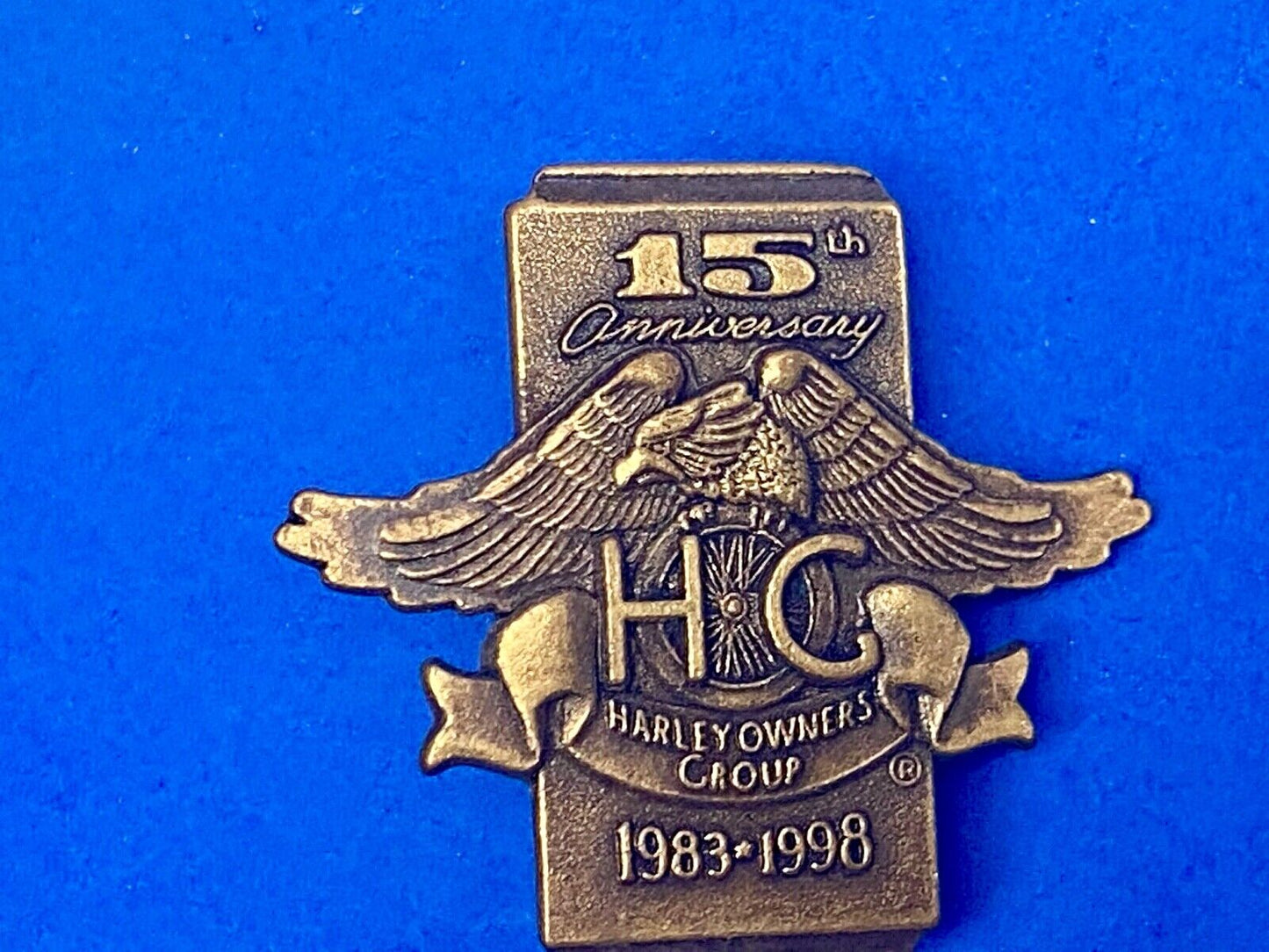 1998 15Th Anniversary Harley Davidson Hog Harley Owners Group Motorcycles Pin