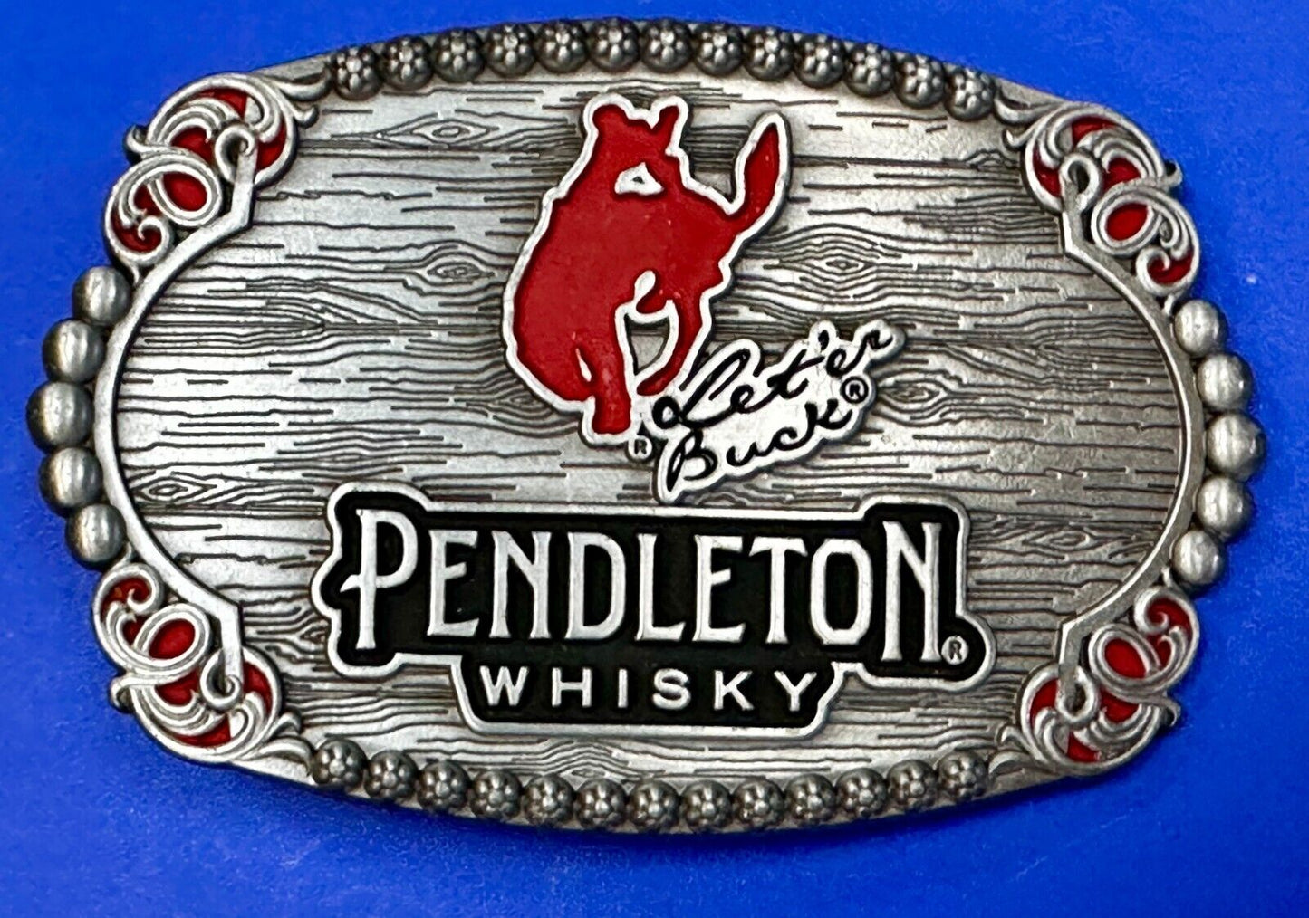 2023 Pendleton Whiskey Let'er Buck Rodeo Cowboy Montana Silversmiths Belt Buckle