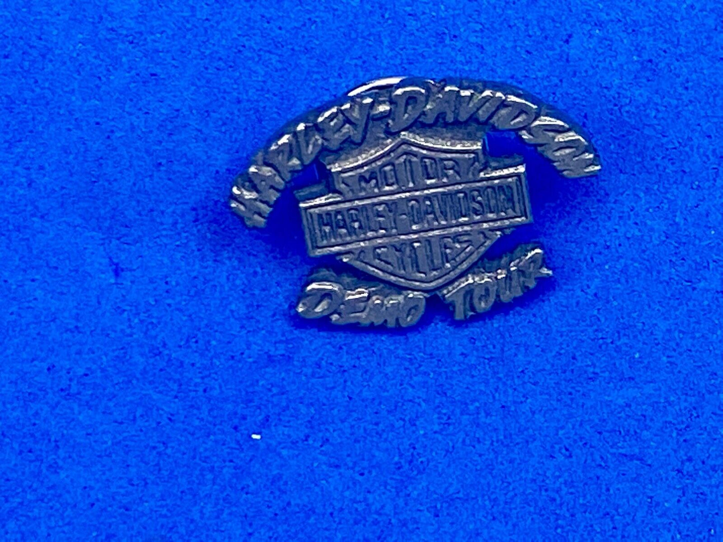Vintage Harley Davidson Demo Tour Motorcycles Jacket Hat Shirt Rocker Pin