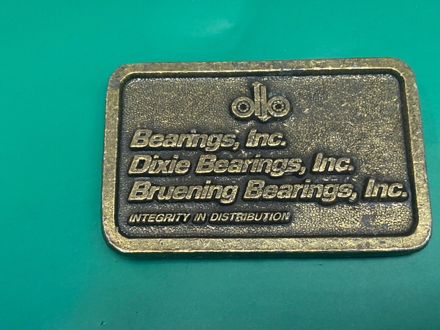 Vintage Bearings Inc Dixie, Burning Integrity in Distribution promo belt buckle