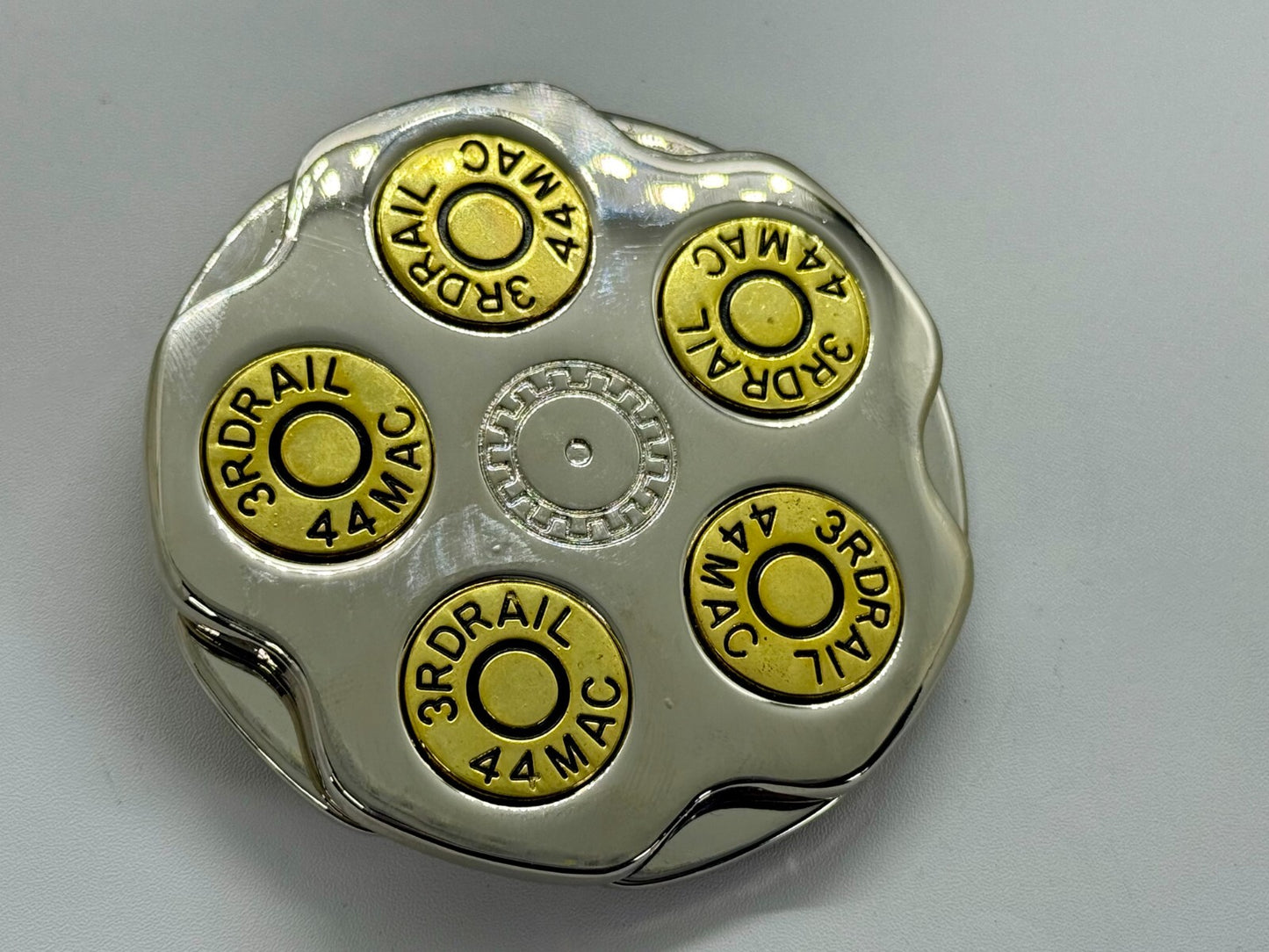 3RDRAIL Magnum 44 Revolver Gun Shell Bullet Moving Collectors Belt Buckle