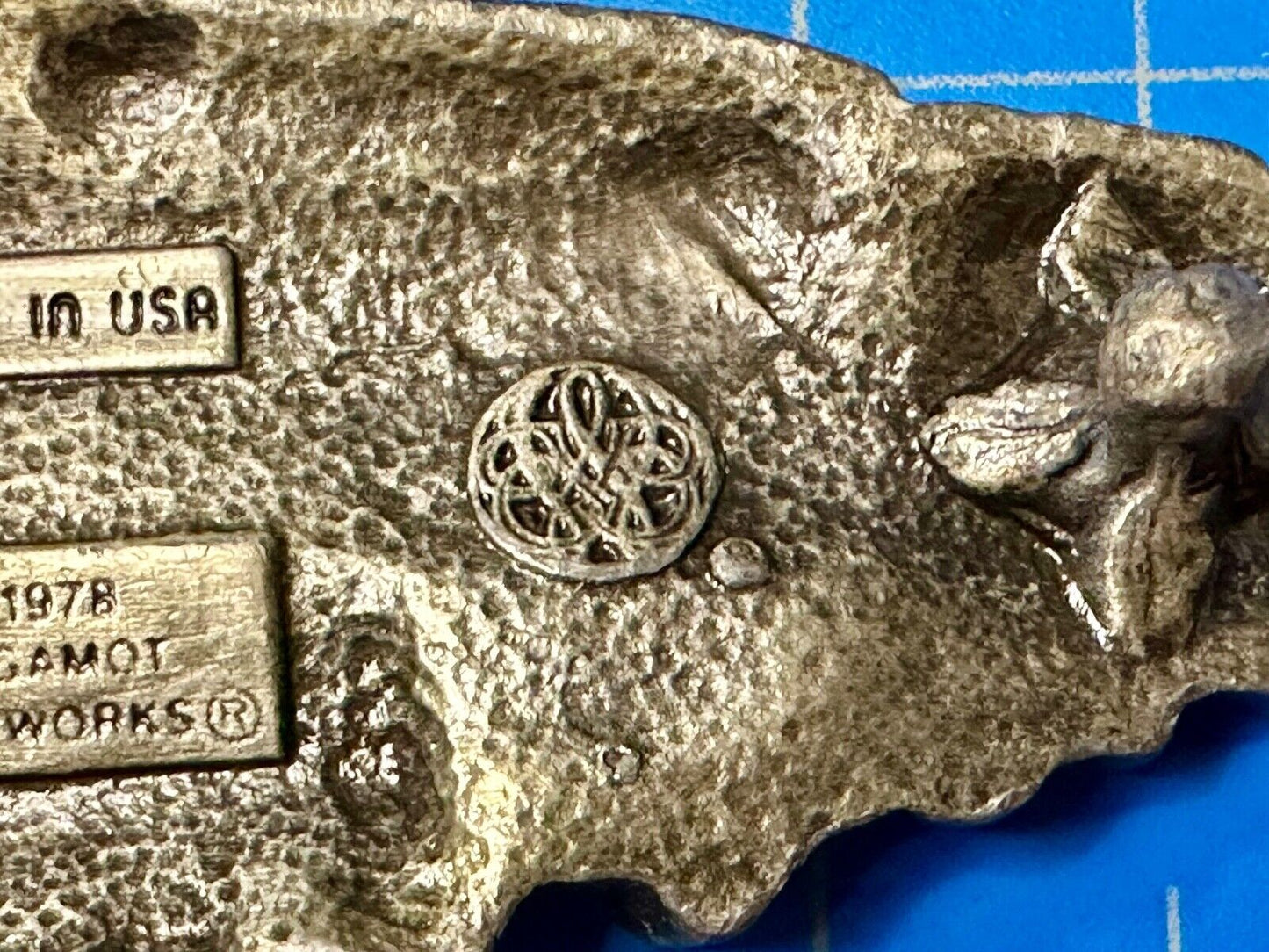 Train Steam Locomotive Vintage 1978 Cutout RR Bergamot Belt Buckle
