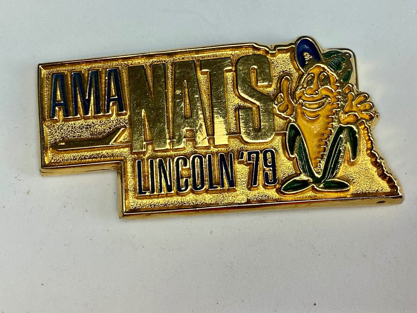 Vintage 1979 National Model Aviation Aeronautics AMA NATS Belt Buckle LINCOLN