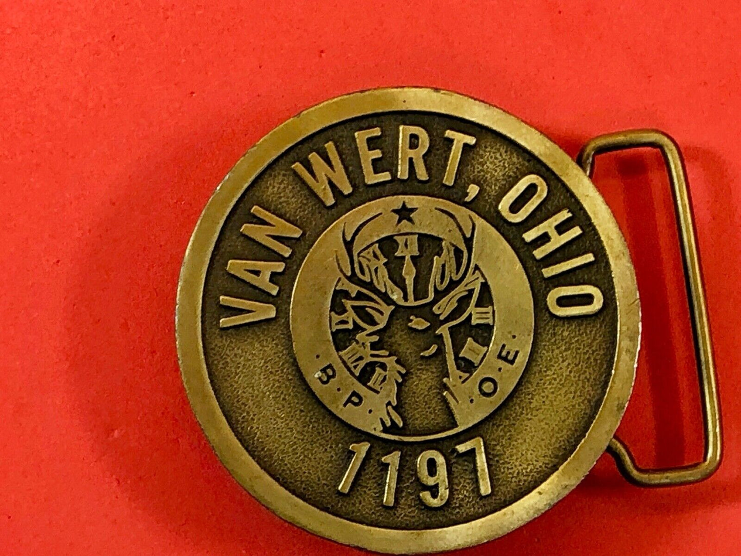B.P.O.E. Van Wert Ohio Elks Club Group Promotional belt buckle