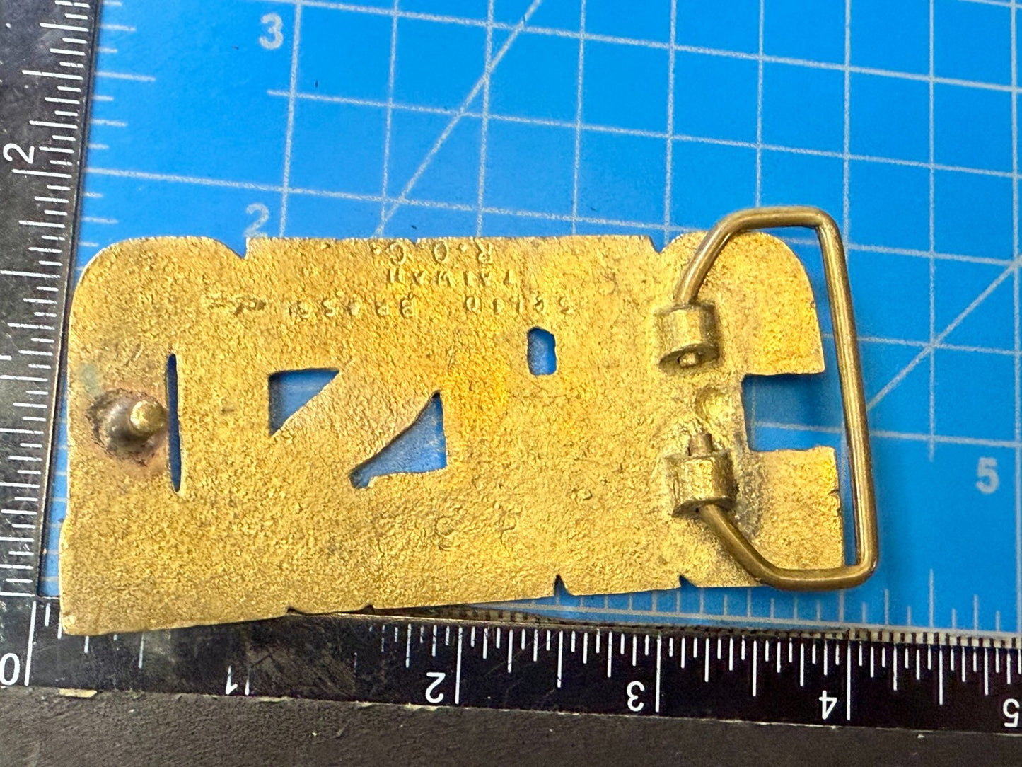 USMC United States Marine Corps Block Letters Military Solid Brass Belt Buckle