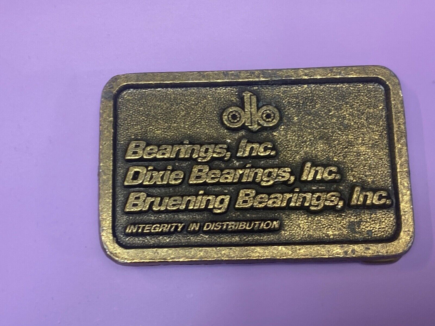 Vintage Bearings Inc Dixie, Burning Integrity in Distribution promo belt buckle
