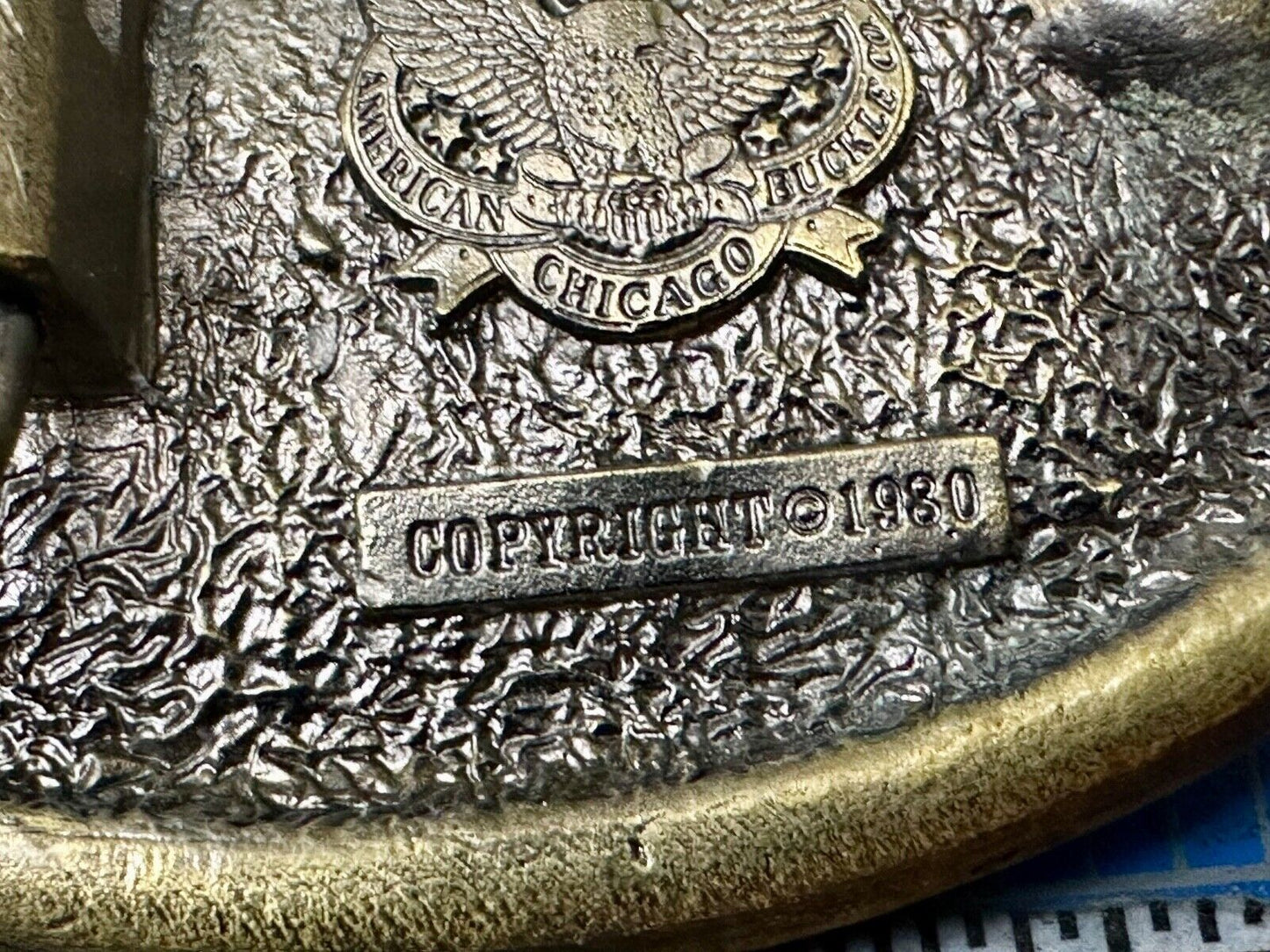 Arizona State Commemorative Desert Scene 1980 The Great American Belt Buckle Co