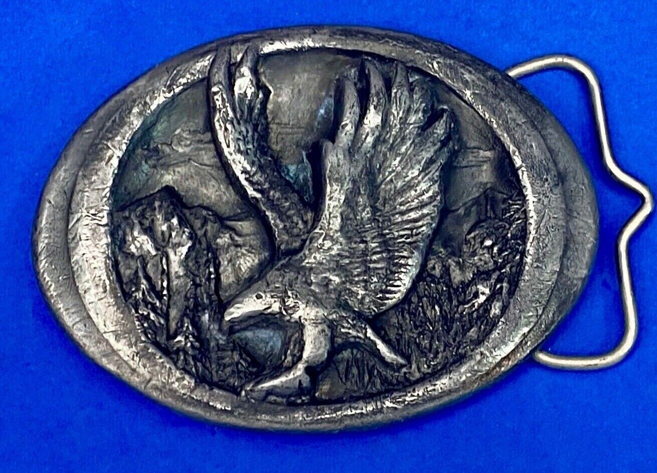1988 Colorado American Patriotic Eagle Belt Buckle C&J