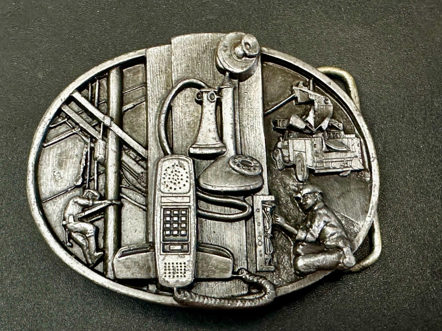 Telephone Lineman Line Electrical Worker Commemorative 1988 Siskiyou Belt Buckle