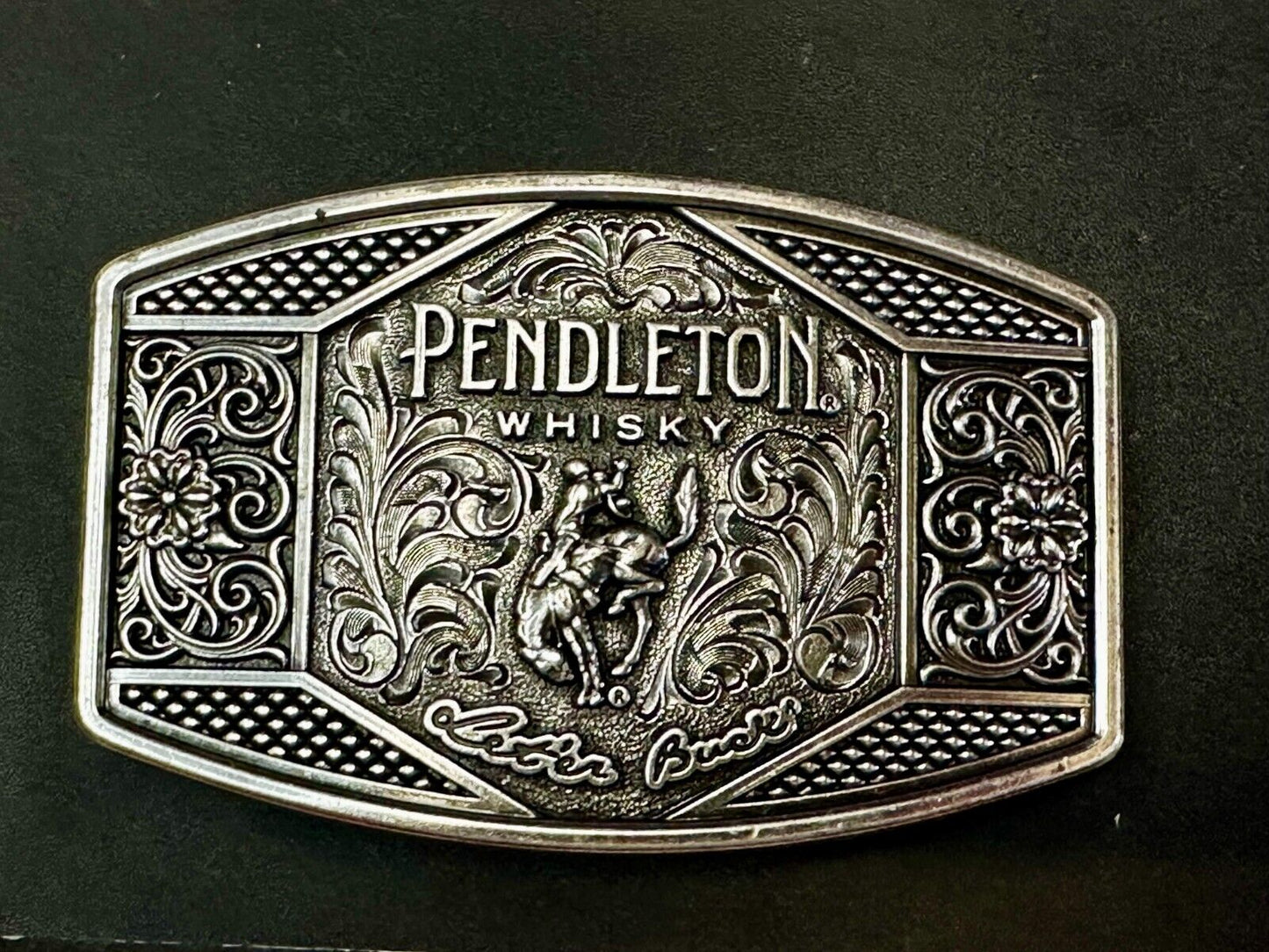 2022 Pendleton Whiskey Let'er Buck Rodeo Cowboy Montana Silversmiths Belt Buckle