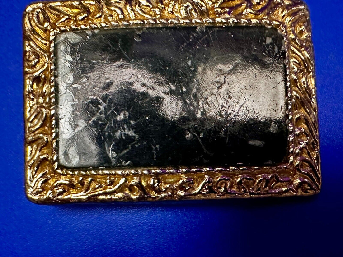 Vintage Artisan Handcrafted Cut & Polished Stone Slab In Gold Tone Belt Buckle