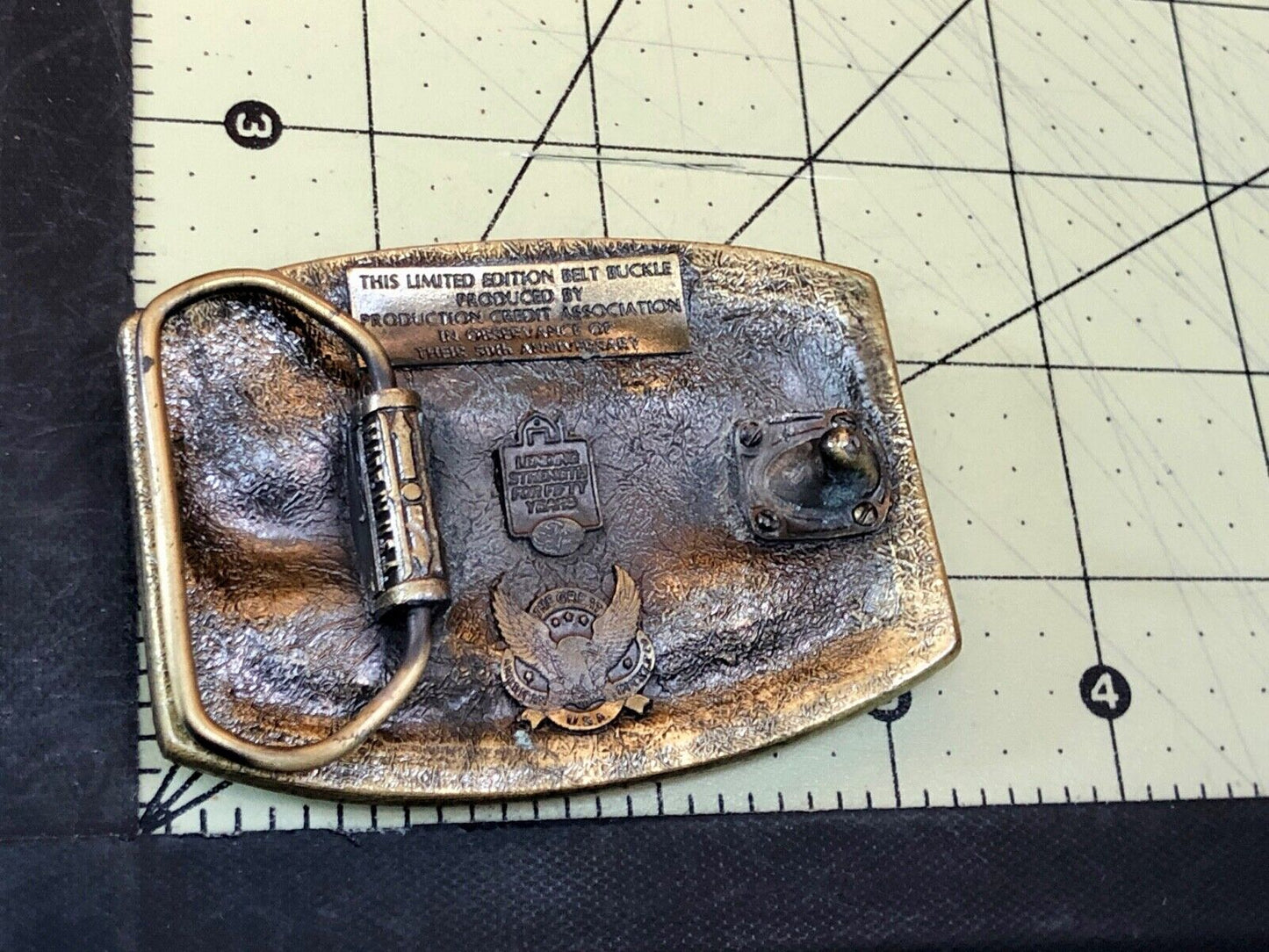 The first PCA loan belt buckle - Lending and strength production credit assn.