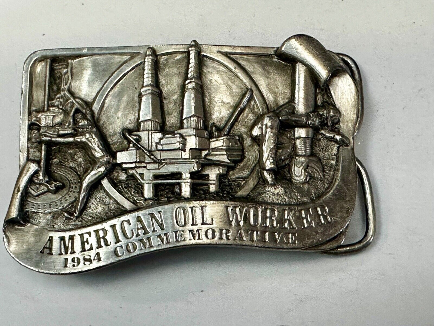 American Oil Worker 1984 Commemorative Arroyo Grande Belt Buckle
