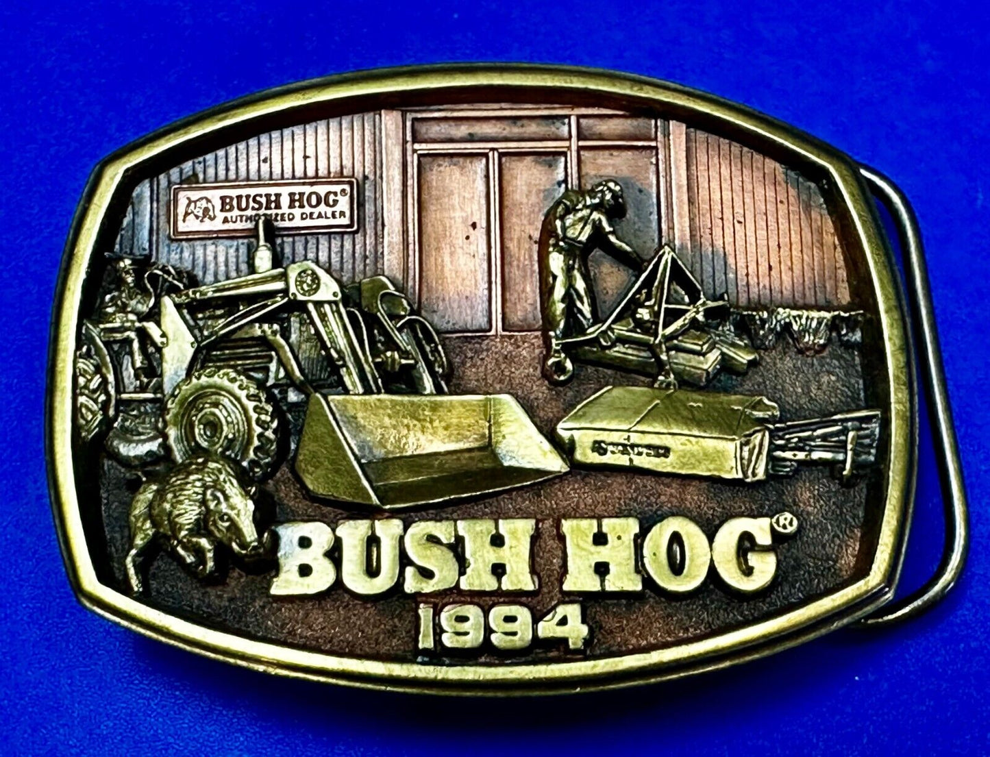 1994 Bush Hog The Legend Agriculture Machine Co. Commemorative Belt Buckle
