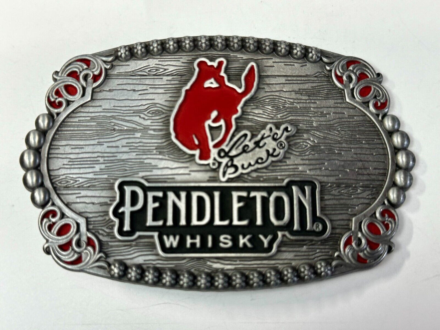 2023 Pendleton whiskey Let'er Buck Rodeo Cowboy Montana Silversmiths Belt Buckle