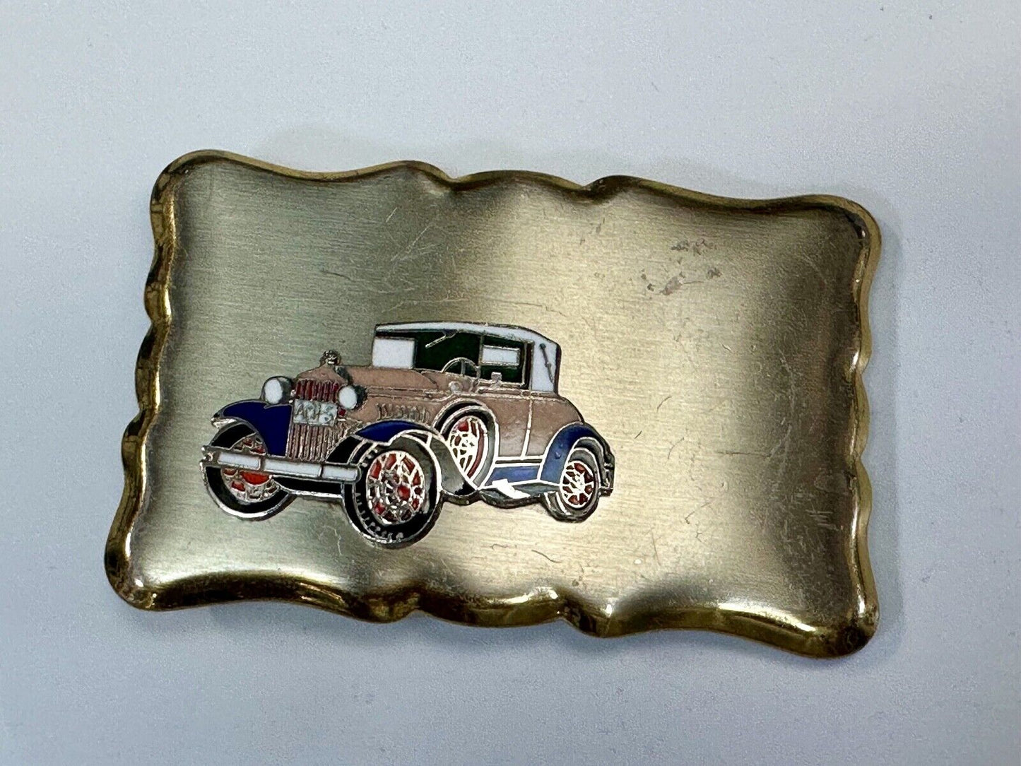 vintage car collectors auto vintage belt buckle with space to customize!