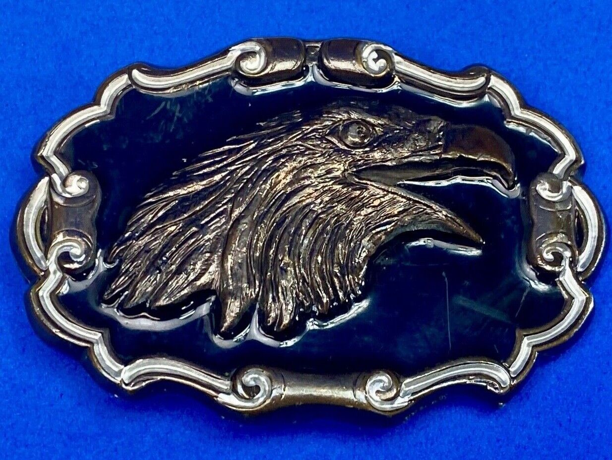 Vintage 1991 The Great Eagle Head Beak Bust - Great American Belt Buckle Co