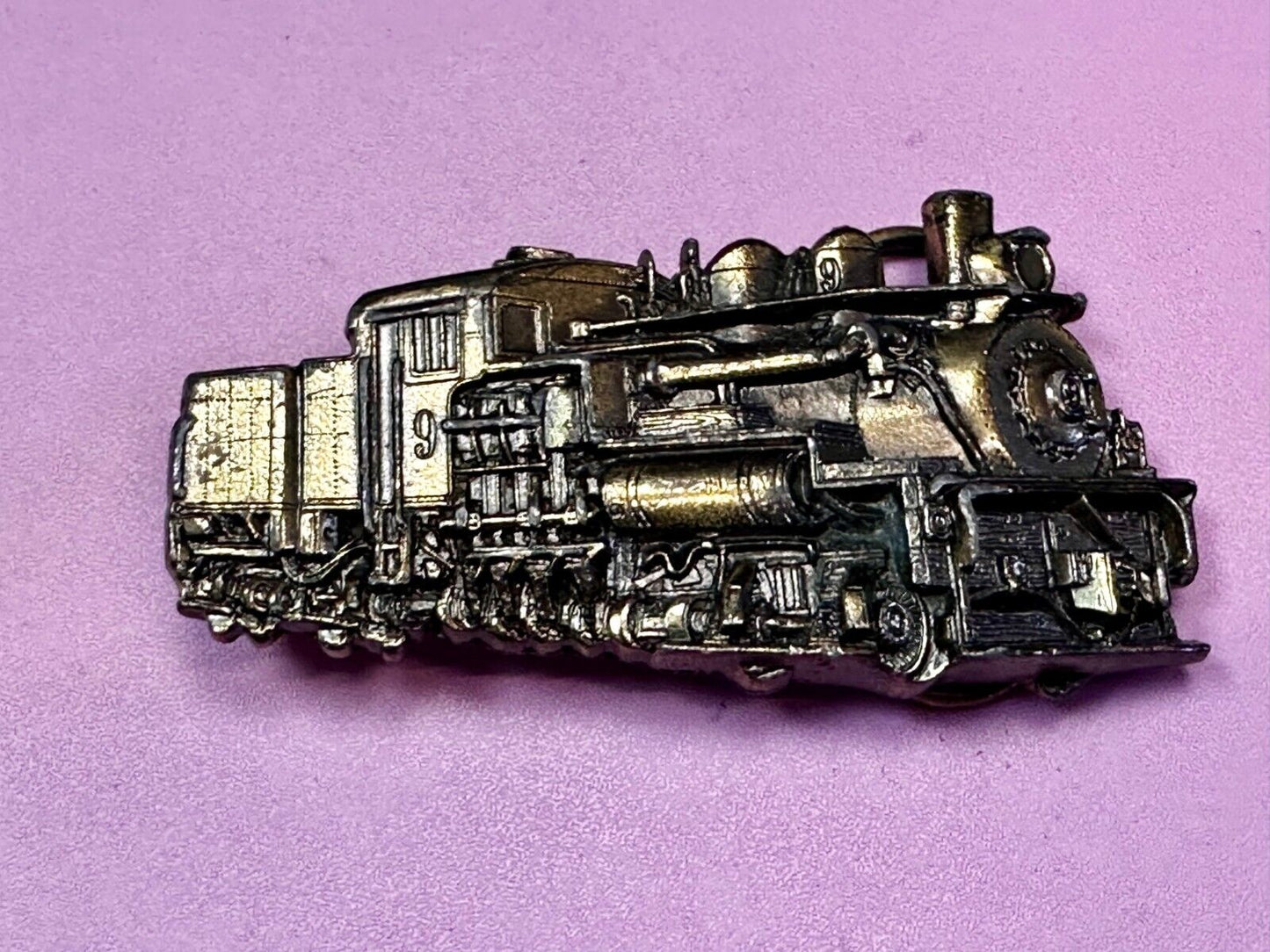 #9 Locomotive RailRoad Train Vtg. 1981 The Great American Belt Buckle Co