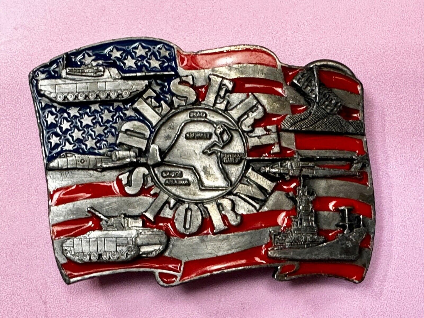 1991 Siskiyou Operation Desert Storm Belt Buckle P-92 -All Military