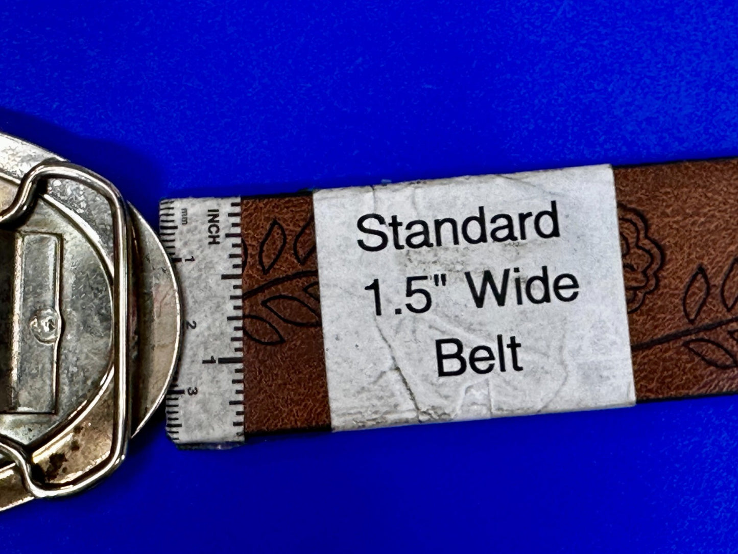 1978 Southern Pacific Tucson Division Railroad Safety Silver Tone Belt Buckle