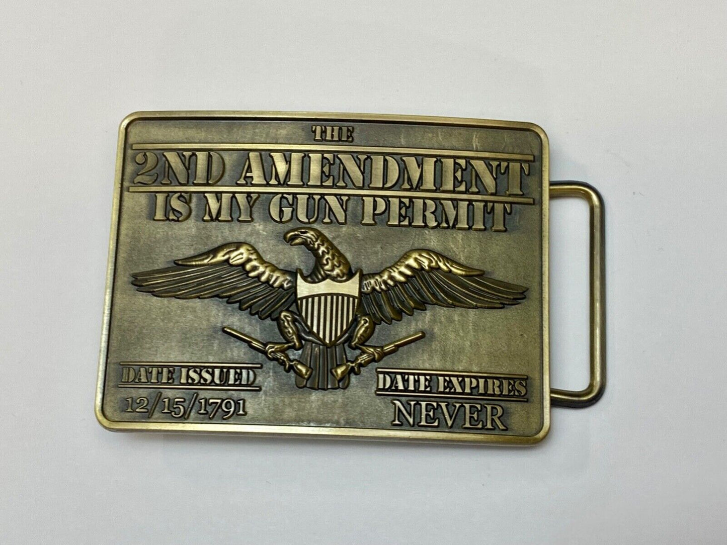 The Second Amendment is my Gun Permit belt buckle