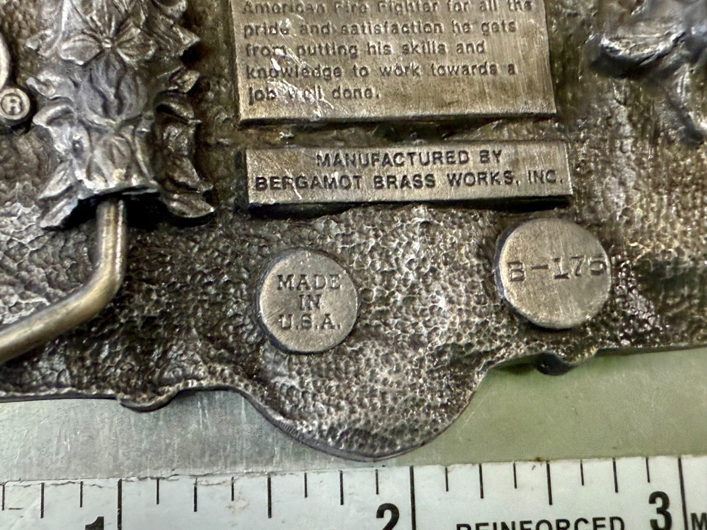 This Bud's For You The American Fire Fighter Anheuser-Busch Inc 1987 Belt Buckle