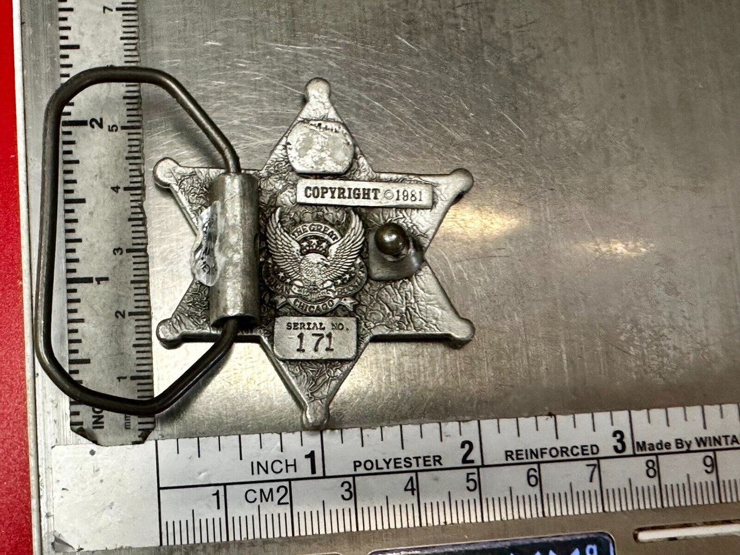 Texas Ranger Star Badge Shaped Vintage 1981 - The Great American Belt Buckle Co