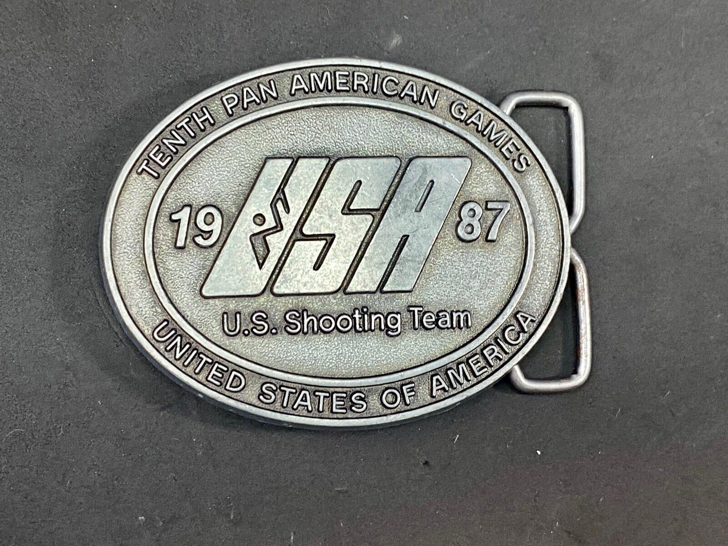 The Tenth Pan American Games 1987 Belt Buckle Pan Am Games Indianapolis