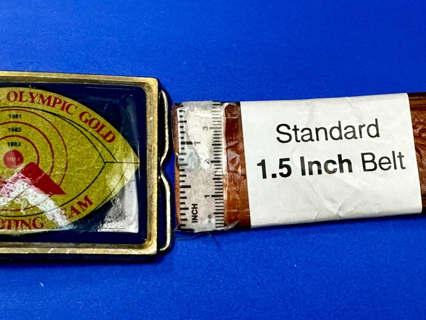 Aiming for Olympic Gold Vintage US Shooting Team Los Angeles 1984 Belt Buckle