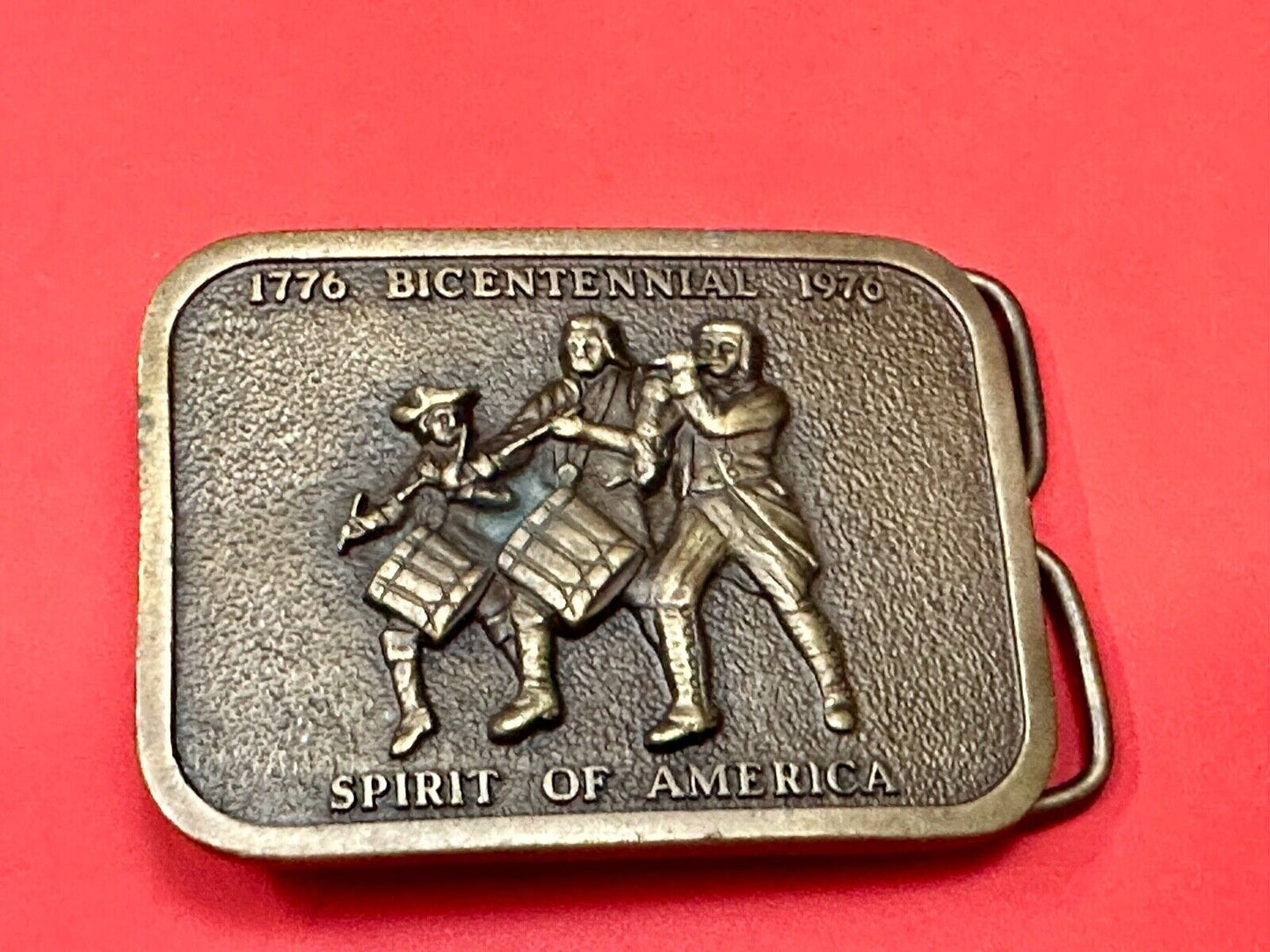 Vintage Bicentennial - Spirit of America Patriotic USA bergamot belt buckle