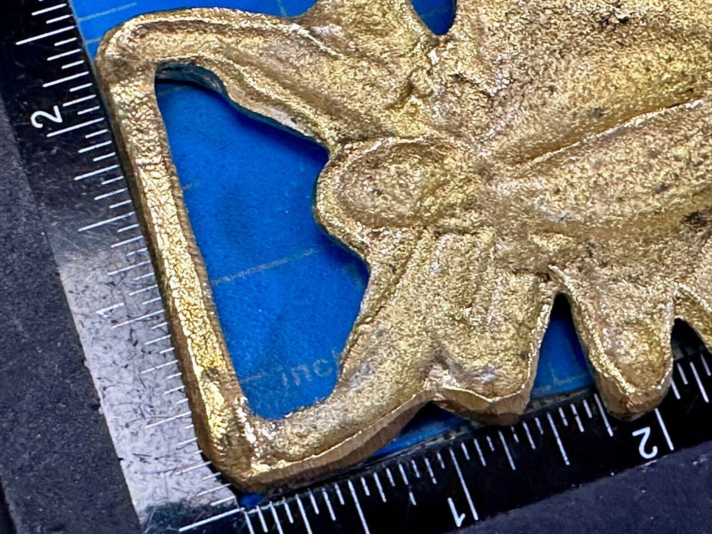 Unique Cricket Bug Insects Gold Tone Vintage Figural Hippy Vibe Belt Buckle