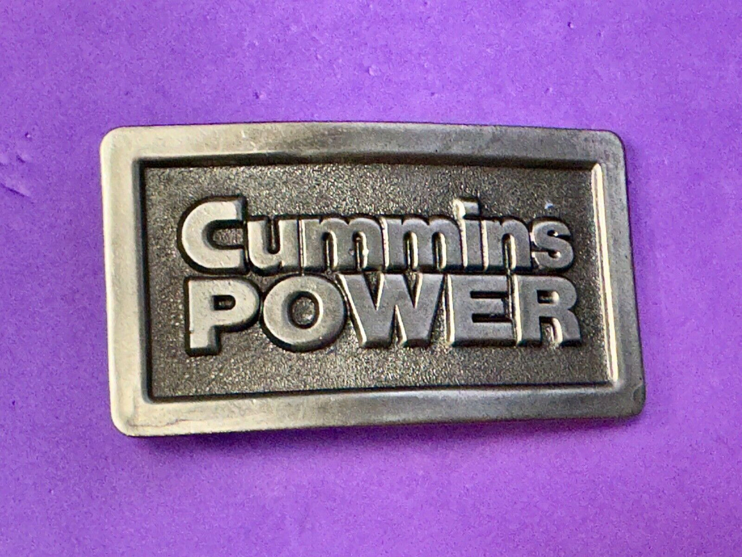 Vintage Cummins Power Promo Belt Buckle Diesel Truck Torque Vintage 1970s Lewis
