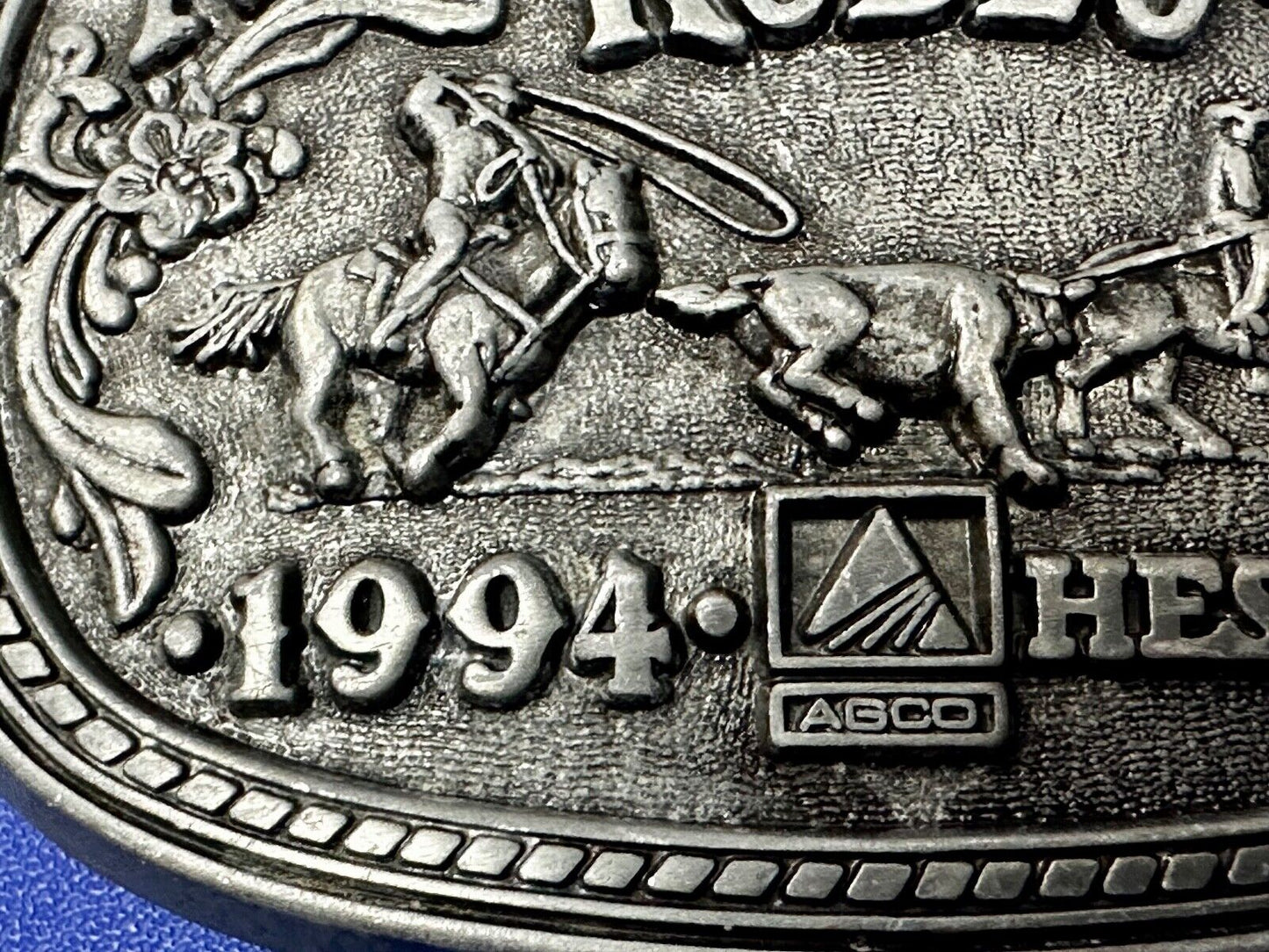 1994 NFR National Finals Rodeo NOS Youth Size Hesston Commemorative Belt Buckle