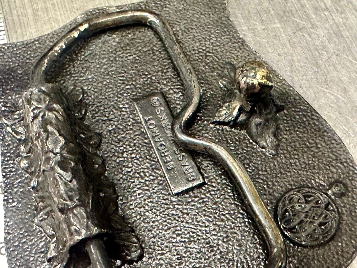 Vintage 1980 USA Olympic Teams Badge Shaped Bergamot belt buckle