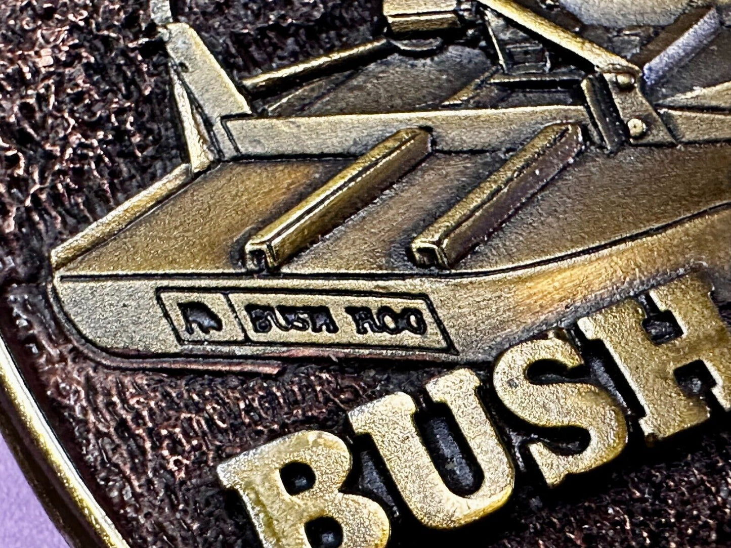1992 Bush Hog The Legend Agriculture Machine Co. Commemorative Belt Buckle