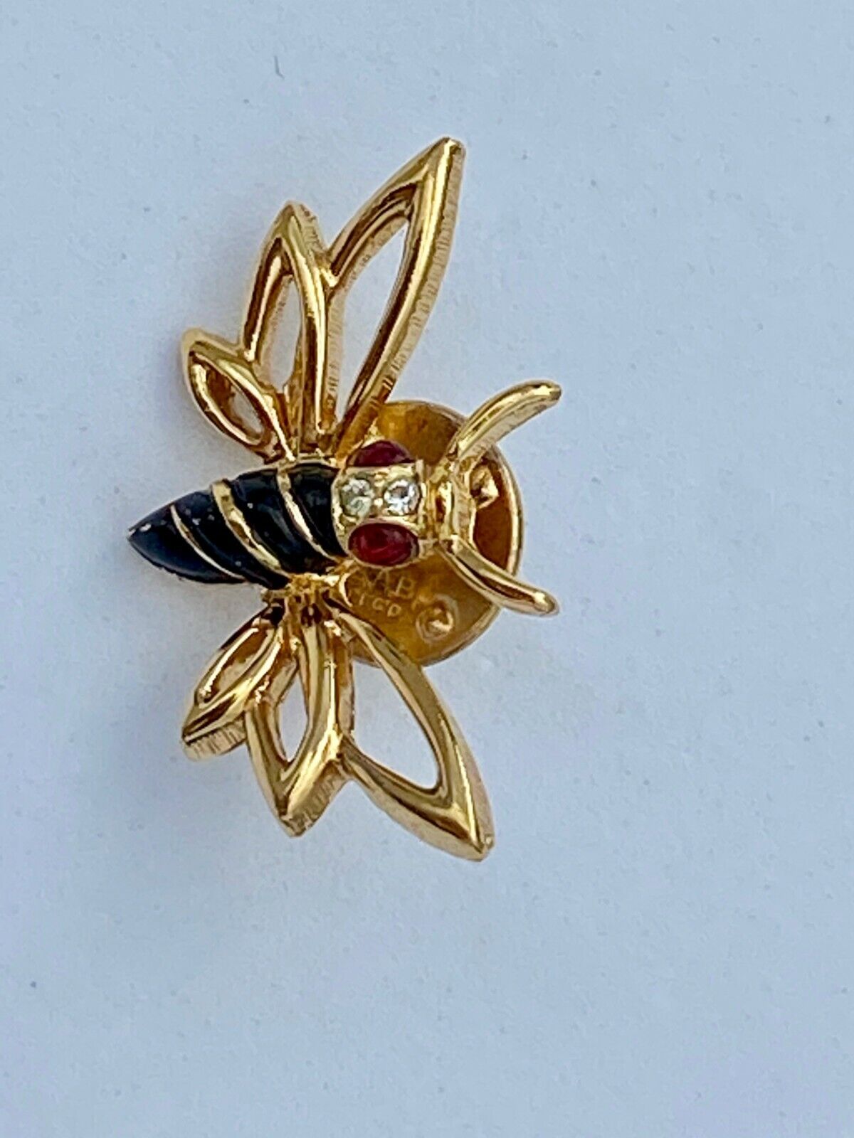Bee Pin Jewelry, Bumblebee, Queen Bee Vintage Brooch Signed 16Maz B.A.B. Regd