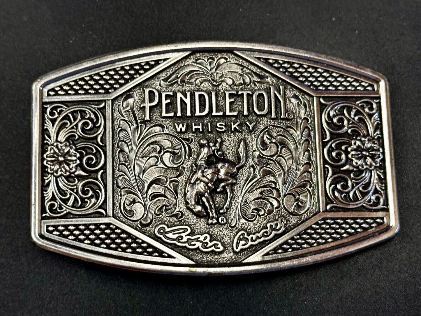 2022 Pendleton Whiskey Leter Buck Rodeo Cowboys Montana Silversmiths Belt Buckle