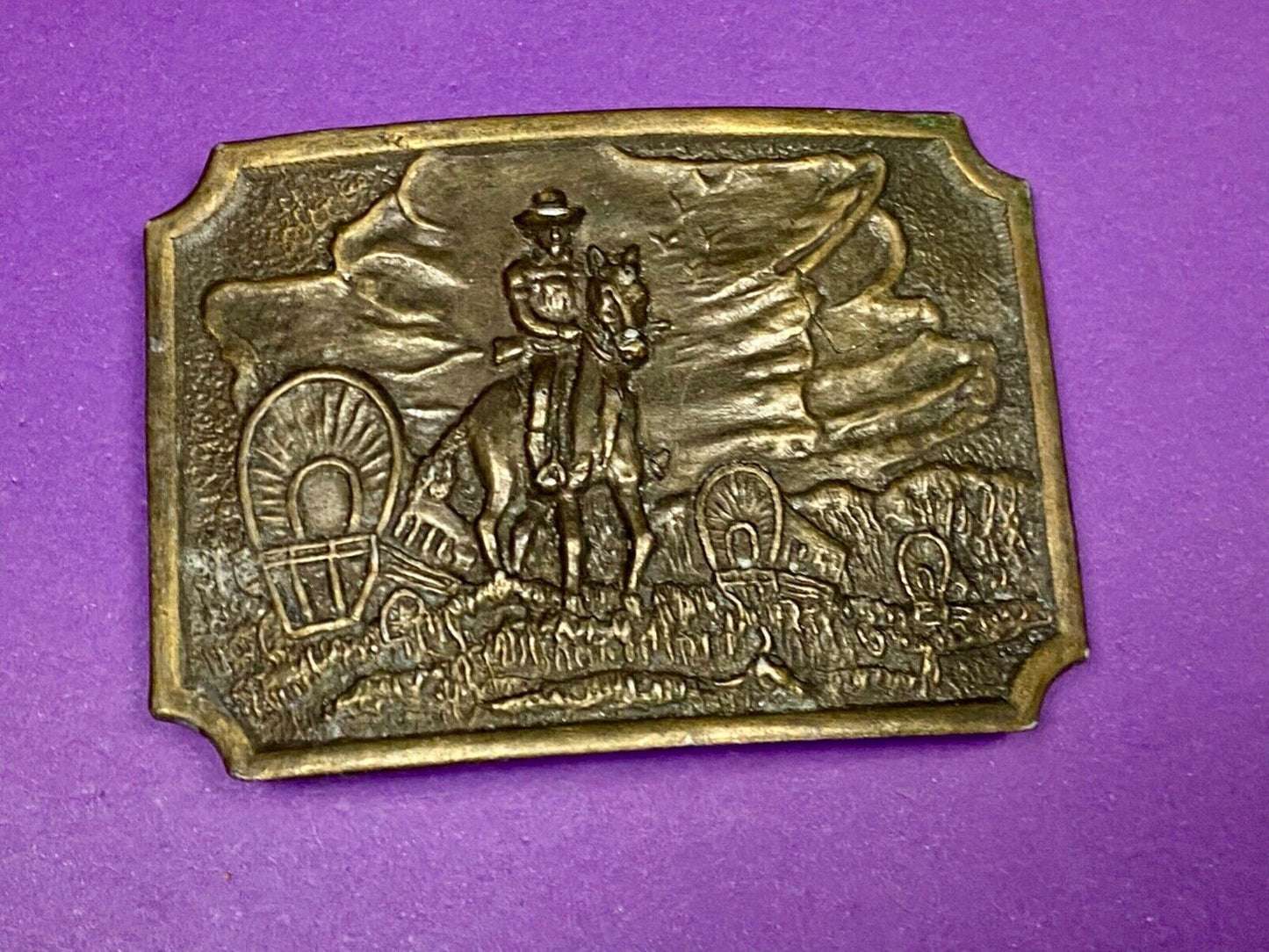 Tall In The Saddle Western Horse And Cowboy Way Of Life! Brass Tone Belt Buckle