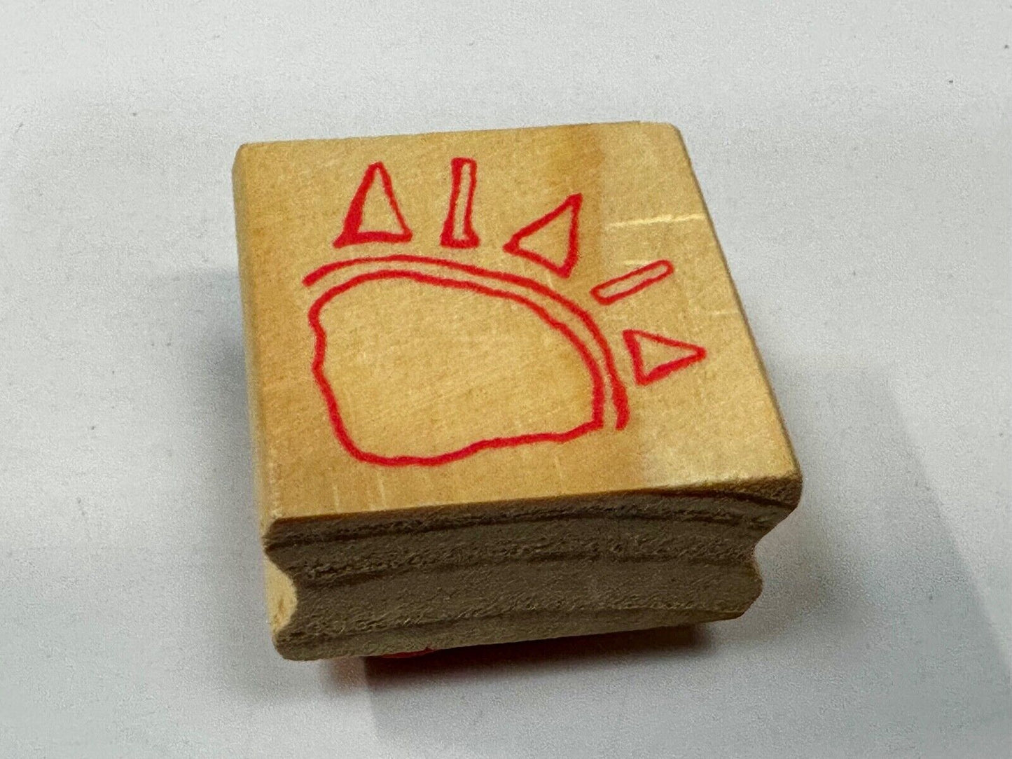 Bear Animal Paw Print - NOS 1.5" Rubber Stamp for Crafting and Card Making
