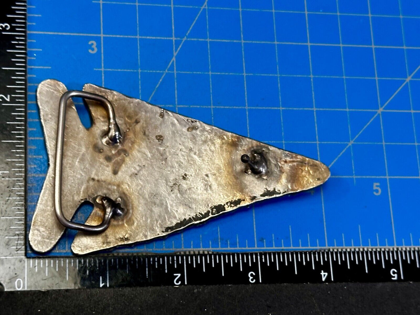 Arrow Head Textured Artisan Cast Made Native Indian Art Figural Belt Buckle