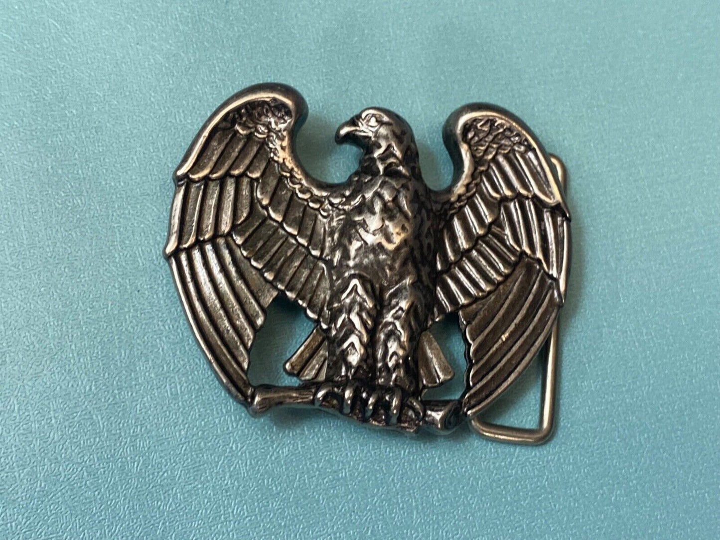 Vintage Avon Majestic Patriotic Eagle Wings Spread Metal cutout Belt Buckle